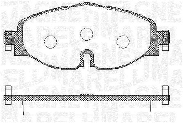 MAGNETI MARELLI Bremžu uzliku kompl., Disku bremzes 363916060716